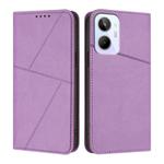 For Realme 10 4G Strong Magnetic Frosted Flip Leather Phone Case(Light Purple)