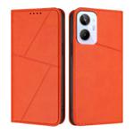 For Realme 10 4G Strong Magnetic Frosted Flip Leather Phone Case(Orange)