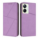 For Realme 10 Pro Strong Magnetic Frosted Flip Leather Phone Case(Light Purple)