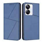 For Realme 10 Pro+ Strong Magnetic Frosted Flip Leather Phone Case(Royal Blue)