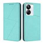 For Realme 10 Pro+ Strong Magnetic Frosted Flip Leather Phone Case(Light Blue)