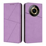 For Realme Narzo 60 Strong Magnetic Frosted Flip Leather Phone Case(Light Purple)