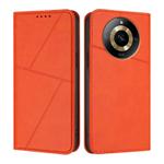 For Realme Narzo 60 Strong Magnetic Frosted Flip Leather Phone Case(Orange)