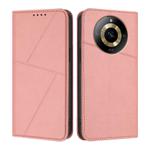 For Realme Narzo 60 Strong Magnetic Frosted Flip Leather Phone Case(Pink)