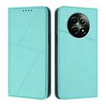 For Realme 12 5G Strong Magnetic Frosted Flip Leather Phone Case(Light Blue)