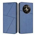 For Realme 12+ Strong Magnetic Frosted Flip Leather Phone Case(Royal Blue)
