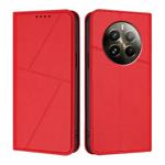 For Realme 12 Pro Strong Magnetic Frosted Flip Leather Phone Case(Red)