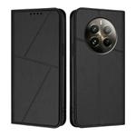For Realme 12 Pro Strong Magnetic Frosted Flip Leather Phone Case(Black)