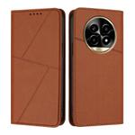 For Realme 13 Pro Strong Magnetic Frosted Flip Leather Phone Case(Coffee Color)