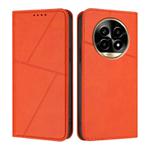 For Realme 13 Pro Strong Magnetic Frosted Flip Leather Phone Case(Orange)