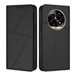 For Realme 13 Pro Strong Magnetic Frosted Flip Leather Phone Case(Black)