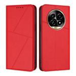 For Realme 13 Pro+ Strong Magnetic Frosted Flip Leather Phone Case(Red)