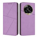 For Realme 13 Pro+ Strong Magnetic Frosted Flip Leather Phone Case(Light Purple)