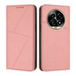 For Realme 13 Pro+ Strong Magnetic Frosted Flip Leather Phone Case(Pink)