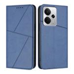 For Realme 14 5G Strong Magnetic Frosted Flip Leather Phone Case(Royal Blue)