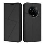 For Realme 14 Pro 5G Strong Magnetic Frosted Flip Leather Phone Case(Black)