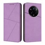 For Realme 14 Pro+ Strong Magnetic Frosted Flip Leather Phone Case(Light Purple)