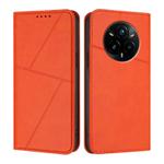 For Realme 14 Pro+ Strong Magnetic Frosted Flip Leather Phone Case(Orange)