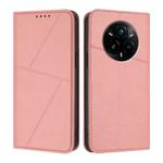 For Realme 14 Pro+ Strong Magnetic Frosted Flip Leather Phone Case(Pink)
