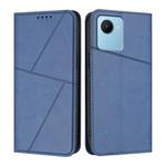 For Realme C30 Strong Magnetic Frosted Flip Leather Phone Case(Royal Blue)
