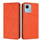 For Realme C30 Strong Magnetic Frosted Flip Leather Phone Case(Orange)