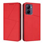 For Realme C33 Strong Magnetic Frosted Flip Leather Phone Case(Red)