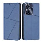 For Realme C55 Strong Magnetic Frosted Flip Leather Phone Case(Royal Blue)