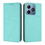 For Realme C63 4G Strong Magnetic Frosted Flip Leather Phone Case(Light Blue)