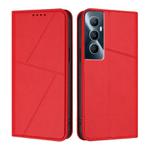 For Realme C65 4G Strong Magnetic Frosted Flip Leather Phone Case(Red)