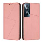 For Realme C65 4G Strong Magnetic Frosted Flip Leather Phone Case(Pink)