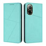 For Realme C67 4G Strong Magnetic Frosted Flip Leather Phone Case(Light Blue)
