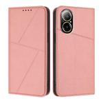 For Realme C67 4G Strong Magnetic Frosted Flip Leather Phone Case(Pink)