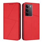 For Realme C75 4G Strong Magnetic Frosted Flip Leather Phone Case(Red)