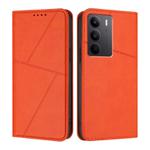 For Realme C75 4G Strong Magnetic Frosted Flip Leather Phone Case(Orange)