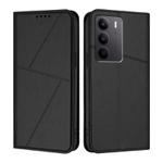 For Realme C75 4G Strong Magnetic Frosted Flip Leather Phone Case(Black)