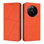 For Realme GT5 Pro Strong Magnetic Frosted Flip Leather Phone Case(Orange)