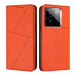 For Realme GT 7 Pro Strong Magnetic Frosted Flip Leather Phone Case(Orange)