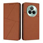 For Realme P3 Pro 5G Strong Magnetic Frosted Flip Leather Phone Case(Coffee Color)