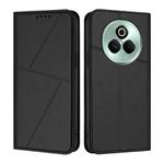 For Realme P3 Pro 5G Strong Magnetic Frosted Flip Leather Phone Case(Black)