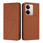 For Realme P3 Ultra Strong Magnetic Frosted Flip Leather Phone Case(Coffee Color)
