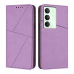 For Realme 14x Strong Magnetic Frosted Flip Leather Phone Case(Light Purple)