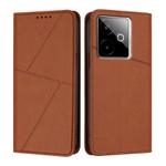 For Realme GT 7 5G India Strong Magnetic Frosted Flip Leather Phone Case(Coffee Color)