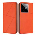 For Realme GT 7 5G India Strong Magnetic Frosted Flip Leather Phone Case(Orange)
