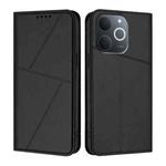 For Realme C71 India Strong Magnetic Frosted Flip Leather Phone Case(Black)