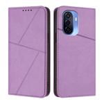 For Huawei Enjoy 50 Strong Magnetic Frosted Flip Leather Phone Case(Light Purple)