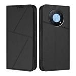 For Huawei Enjoy 50 Pro Strong Magnetic Frosted Flip Leather Phone Case(Black)
