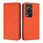 For Huawei Enjoy 70 / nova Y72 Strong Magnetic Frosted Flip Leather Phone Case(Orange)