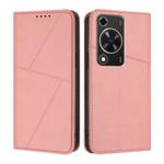 For Huawei Enjoy 70 / nova Y72 Strong Magnetic Frosted Flip Leather Phone Case(Pink)