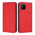For Huawei Maimang A20 Strong Magnetic Frosted Flip Leather Phone Case(Red)