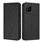 For Huawei Maimang A20 Strong Magnetic Frosted Flip Leather Phone Case(Black)